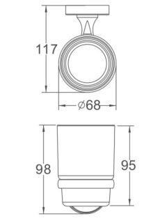 Стакан для ванной комнаты Haiba HB1906-1 хром